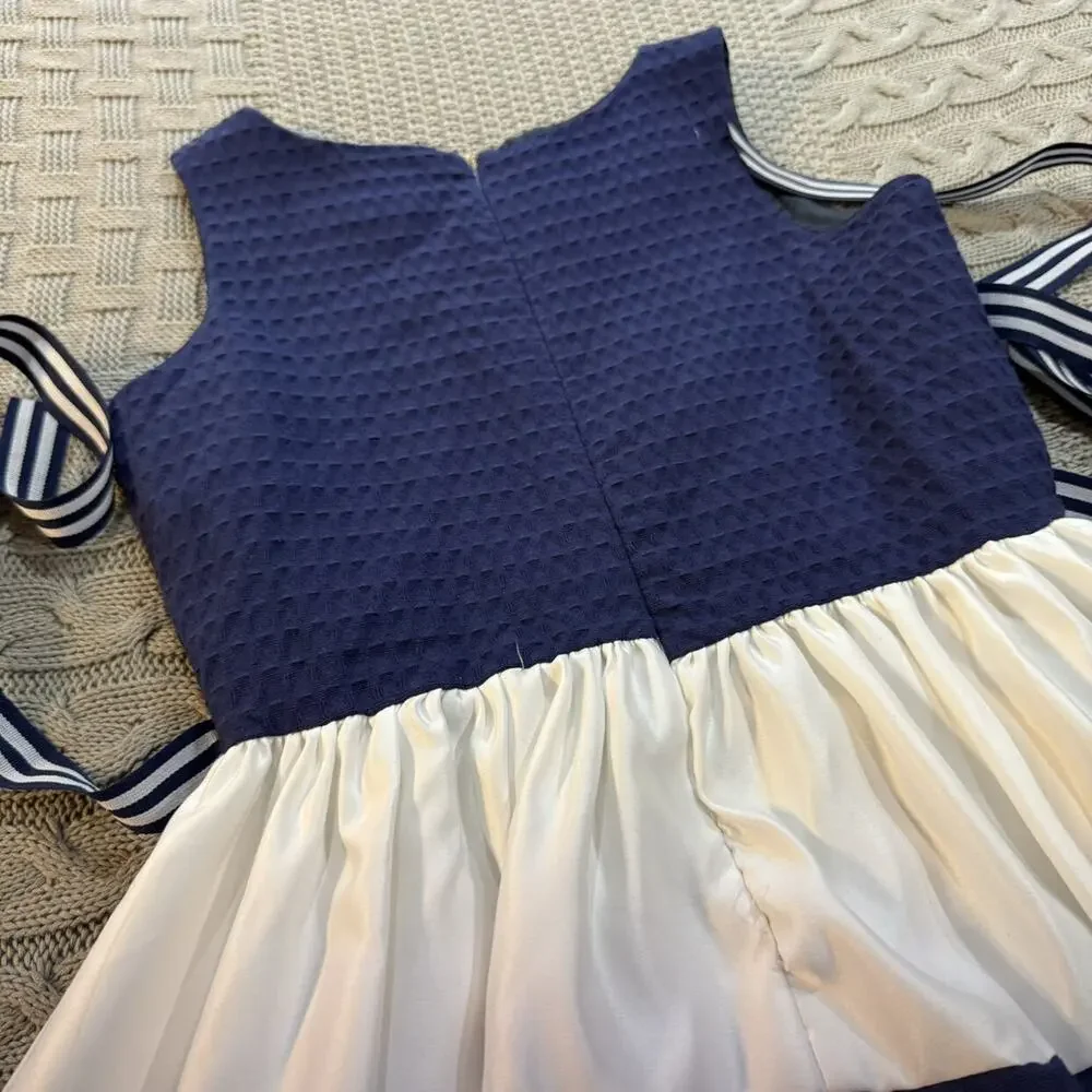 Dorissa Navy Blue & White Party Dress ~ 12